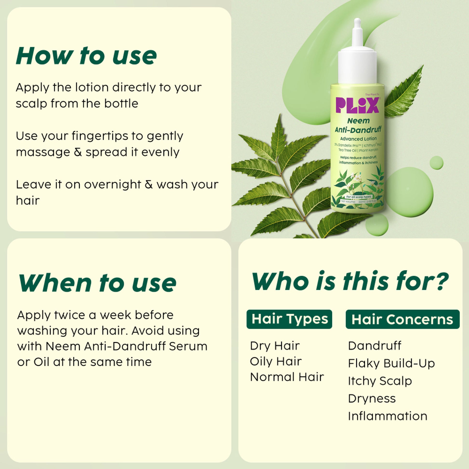 Plix Neem Anti-Dandruff Advanced Lotion