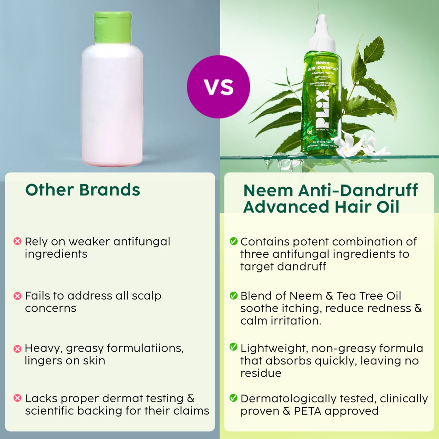 Plix Neem Anti-Dandruff Advanced Hair Oil