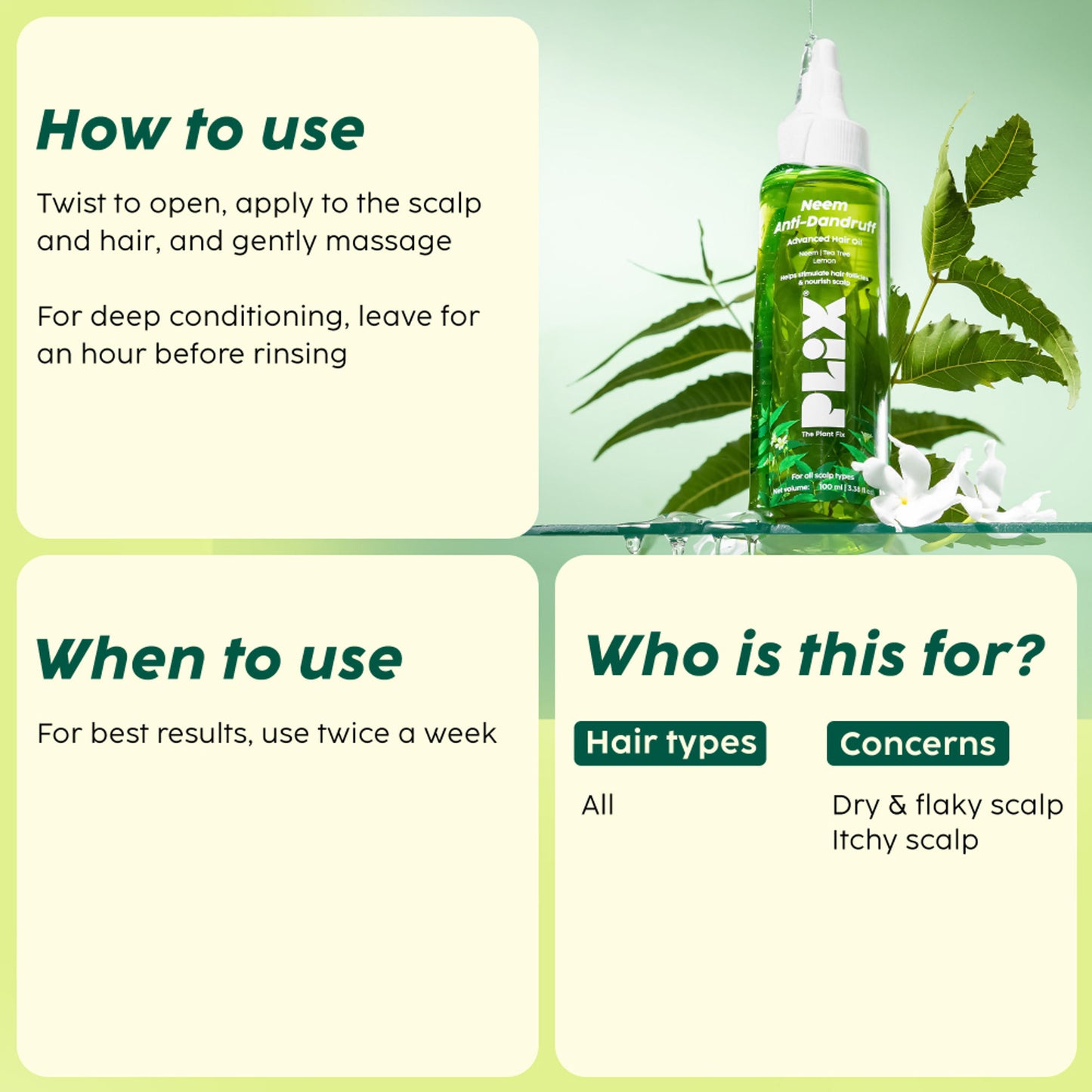 Plix Neem Anti-Dandruff Advanced Hair Oil