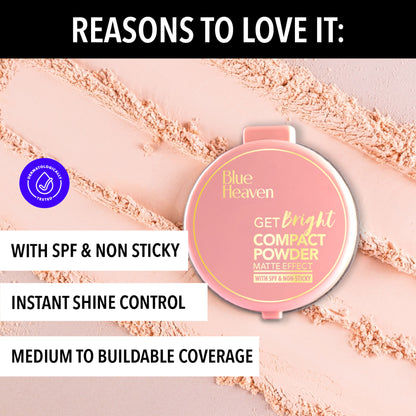 Blue Heaven Get Bright Compact Powder - Vanilla
