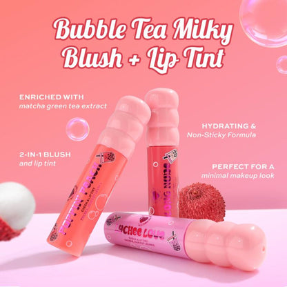 Makeup Revolution Bubble Tea Milky Blush + Lip Tint - Poppin' Peach