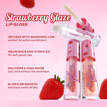 Makeup Revolution Strawberry Glaze Lip Gloss - Clearly Cream