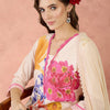 Indyancart IE Women Floral Printed Regular Linen Kurta with Trousers & With Dupatta