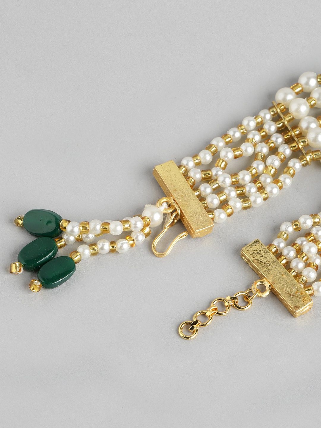 Anouk Unisex Set of 2 Beaded Bhai Bhabhi Rakhis With Roli & Chawal