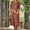 Indyancart IE Women Ethnic Motifs Printed Regular Pure Cotton Kurta with Trousers