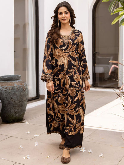 Indyancart IE Printed V Neck Tunic & Palazzo