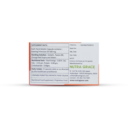 Nutra Grace Evening Primrose Oil E P Zen Capsules - Indyancart