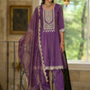 Dhiyona IE Women Ethnic Motifs Embroidered A-Line Kurta with Palazzos & Dupatta
