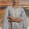Indyancart IE Women Floral Embroidered Regular Thread Work Pure Cotton Kurta with Trousers & With Dupatta