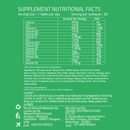 Laurik Multivitamin Supplements For Women | Vitamin A, C, D ,E With B Vitamins, Iron, Zinc And Calcium Tablets
