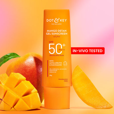 Mango Detan Sunscreen, In-Vivo Tested SPF 50+ PA++++