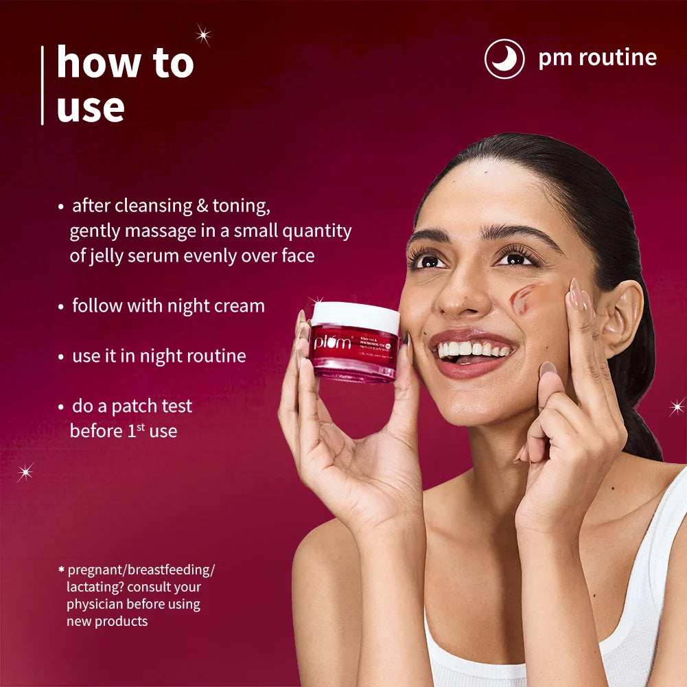 Plum Goodness Black Rice & 10% Niacinamide-TXA Night Clarity Jelly Serum