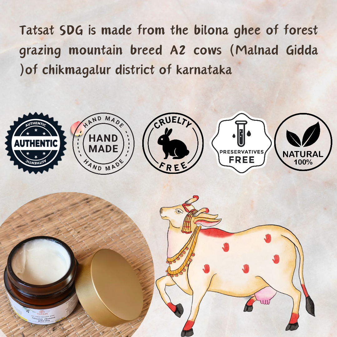 Tatsat Shata Dhauta Ghrita -100 Times Washed Desi Cow鈥檚 A2 Ghee - Indyancart