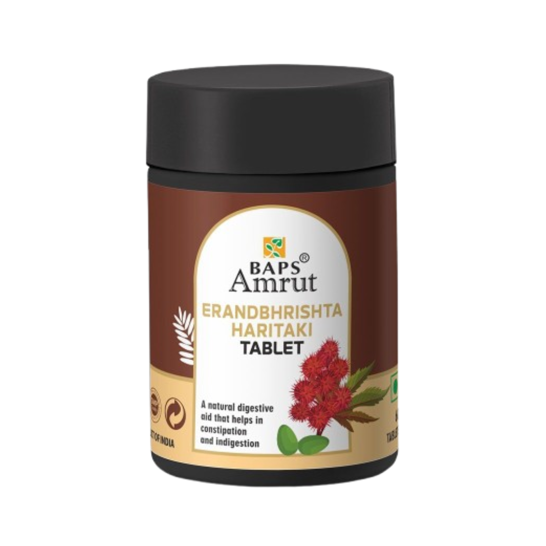 Baps Amrut Erandbhrisht Haritaki Tablets - Indyancart