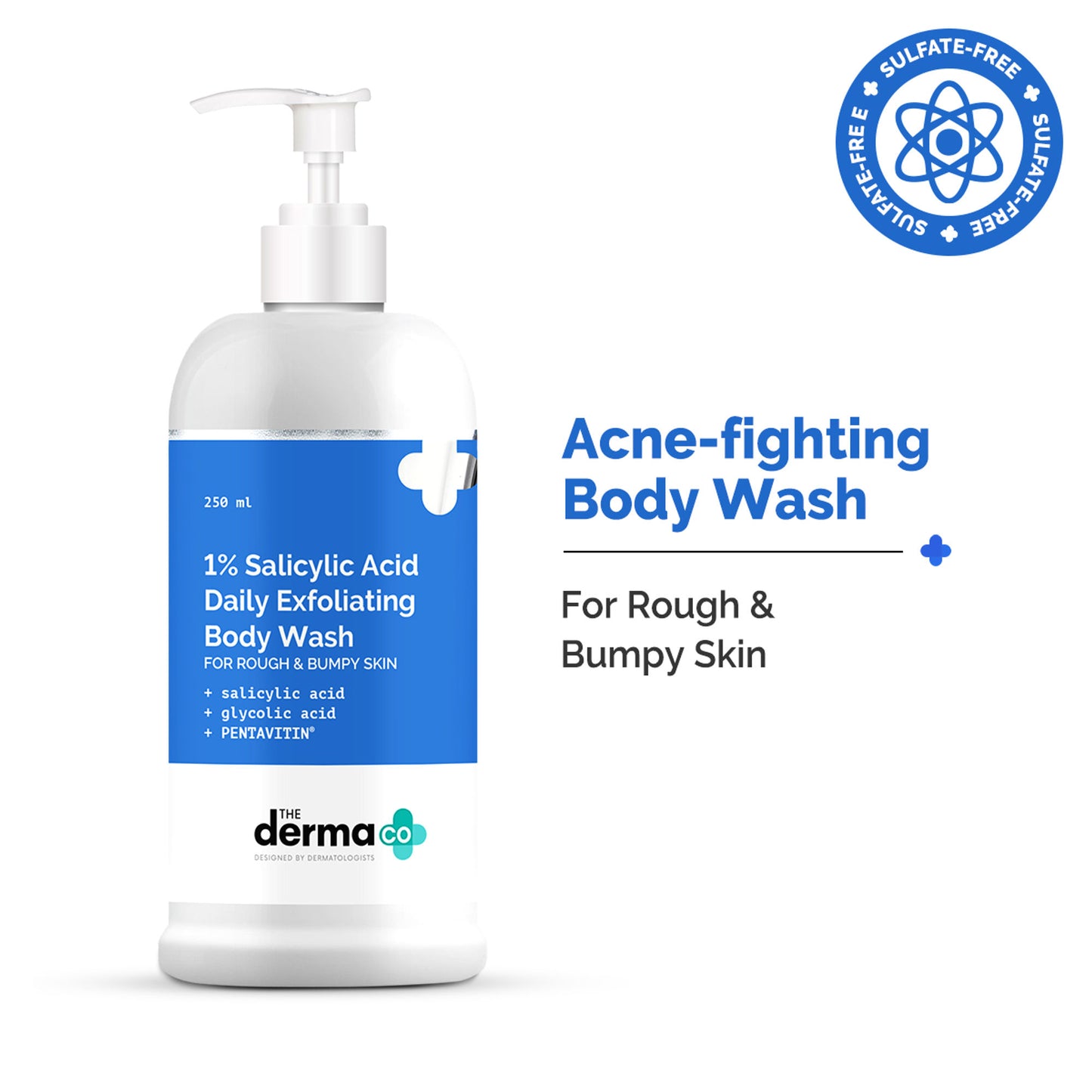 The Derma Co 1% Salicylic Body Wash for Body Acne with Glycolic Acid