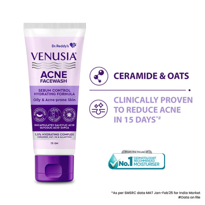 Venusia Acne Facewash With Sebum Control & Hydrating Formula