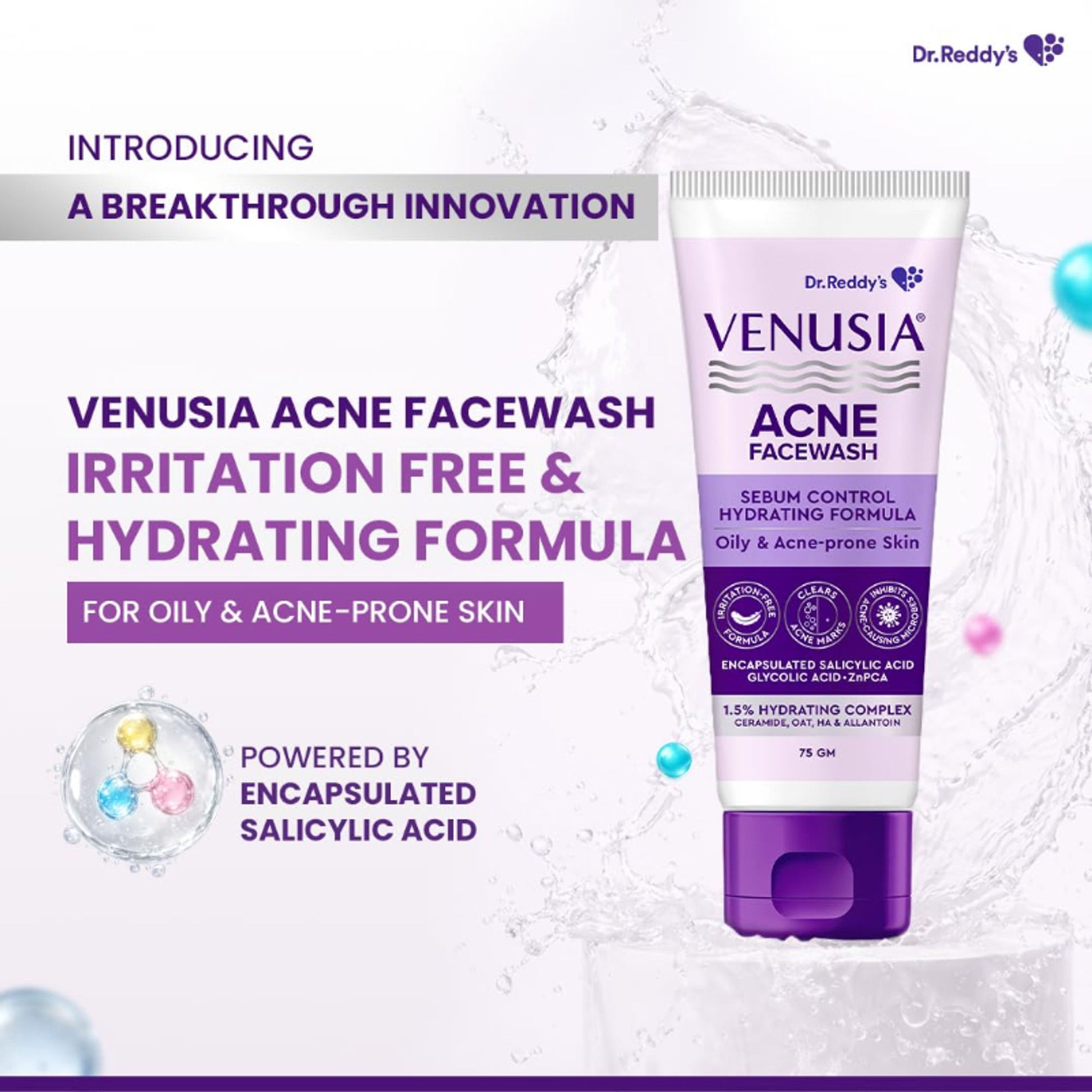 Venusia Acne Facewash With Sebum Control & Hydrating Formula
