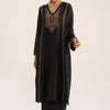 Women's Black Chanderi Banjara Embroidery Co-ord Set