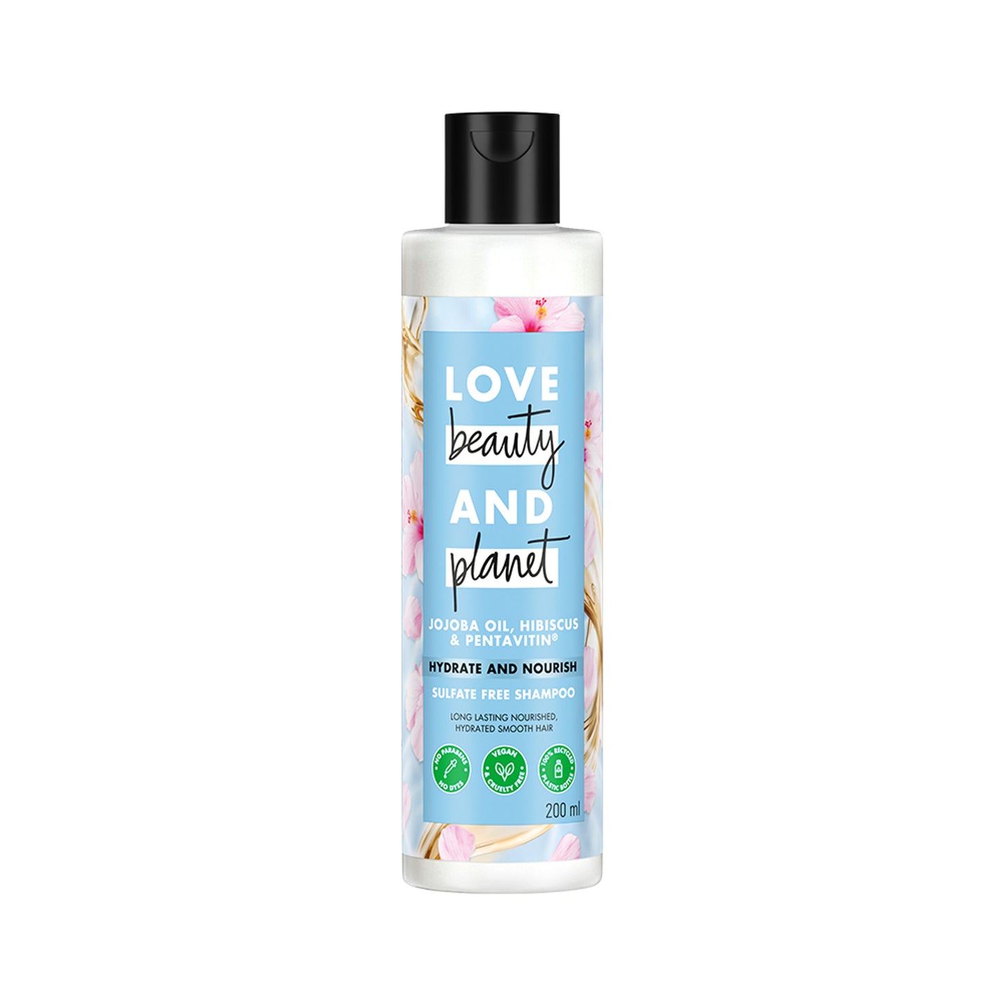 Love Beauty & Planet Jojoba Oil , Hibiscus & Pentavitin Hydrate & Nourish Shampoo