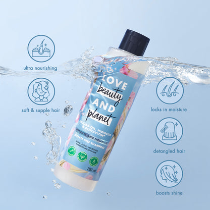Love Beauty & Planet Jojoba Oil , Hibiscus & Pentavitin Hydrate & Nourish Shampoo
