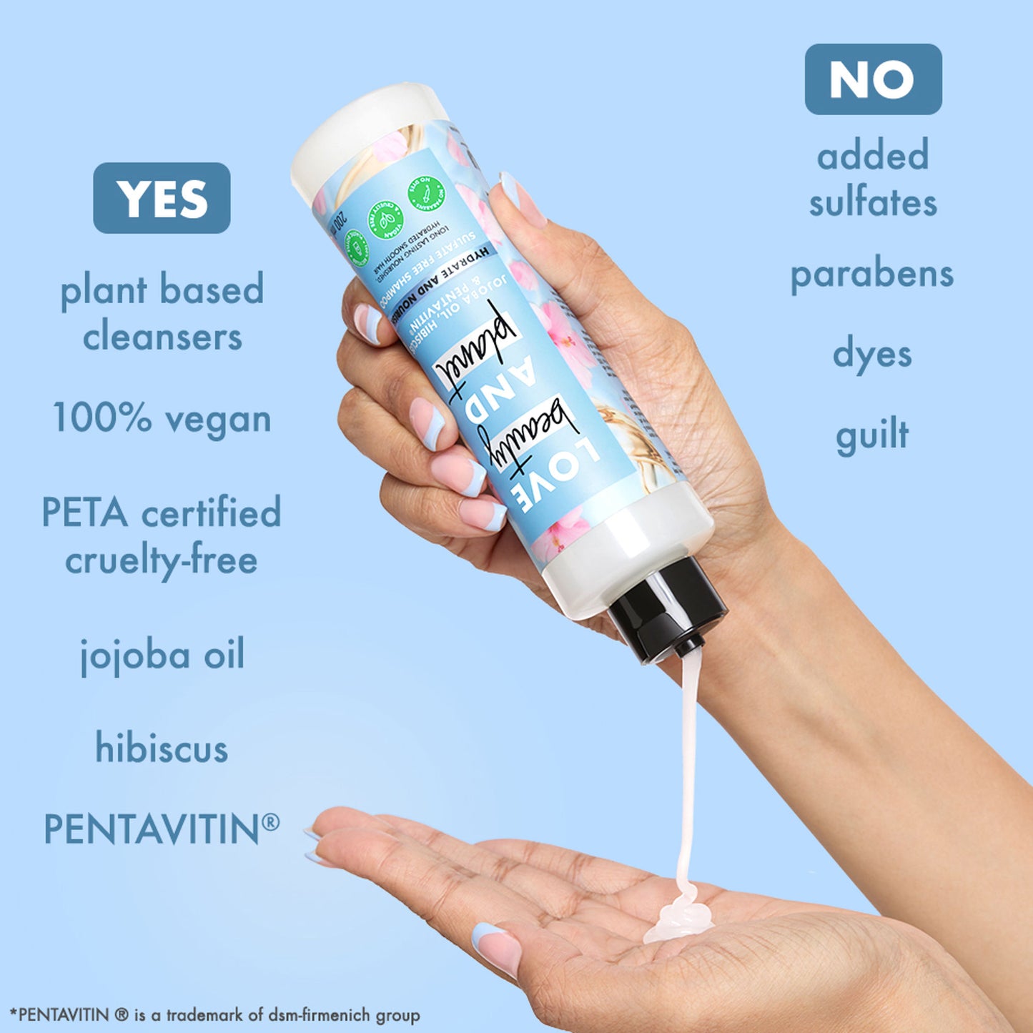 Love Beauty & Planet Jojoba Oil , Hibiscus & Pentavitin Hydrate & Nourish Shampoo