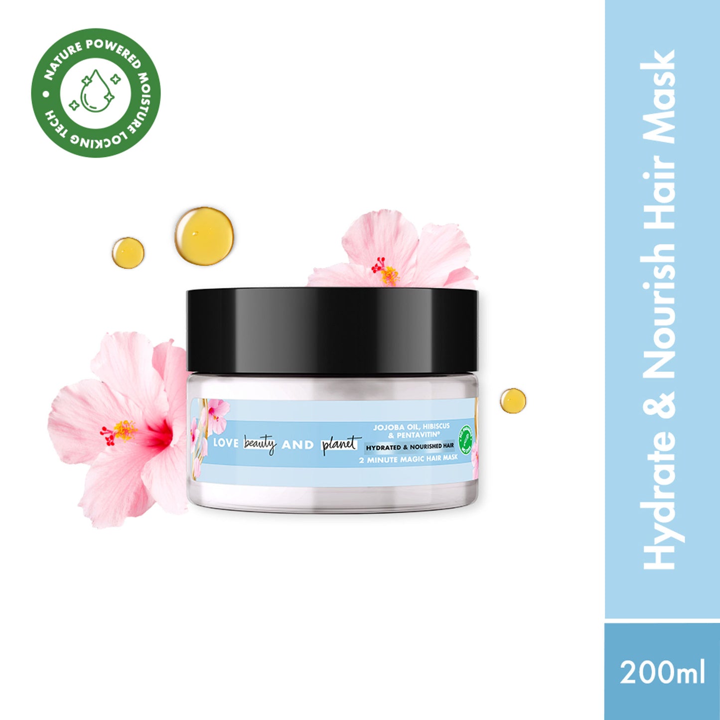 Love Beauty & Planet Jojoba Oil , Hibiscus & Pentavitin Hydrate & Nourish Hair Mask