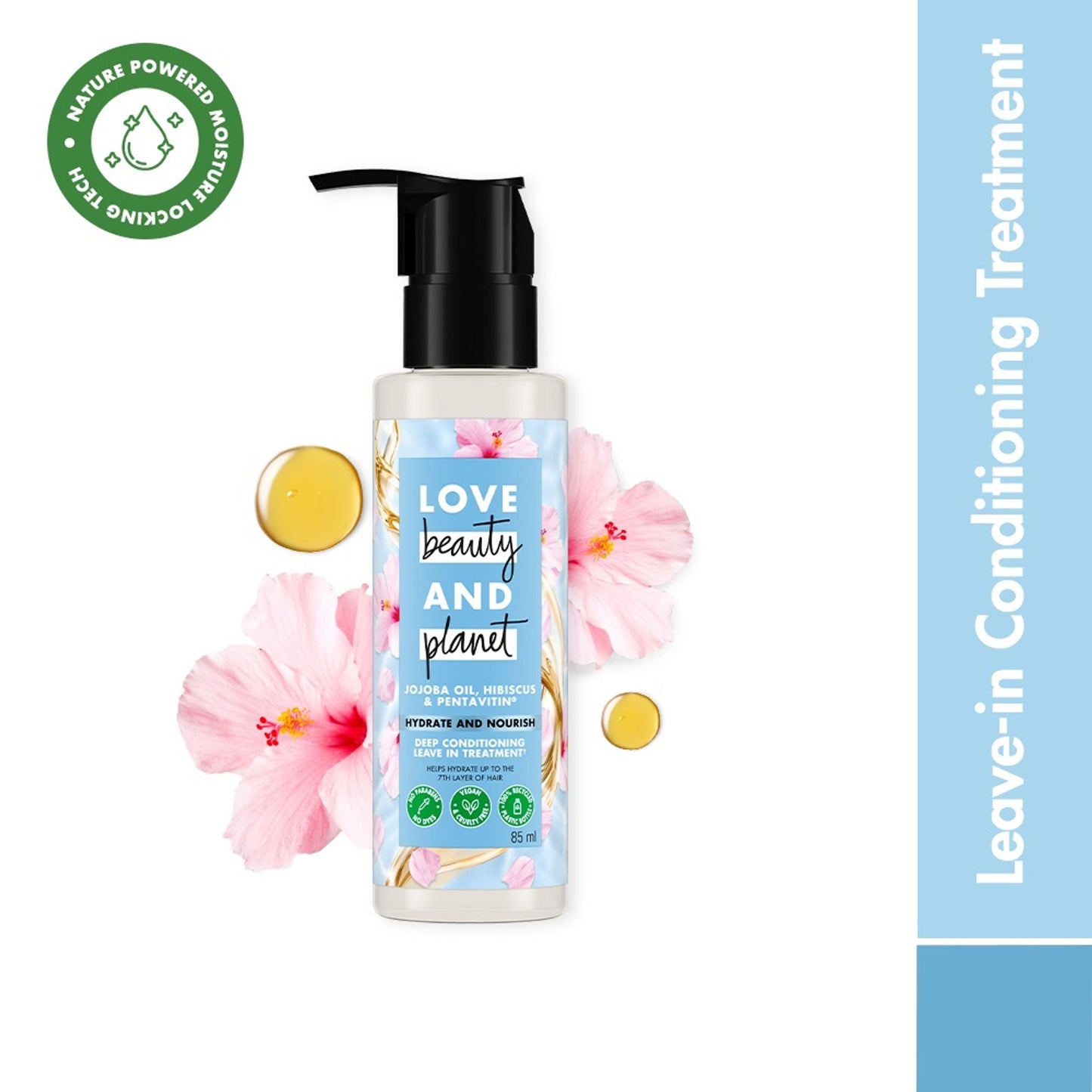 Love Beauty & Planet Jojoba Oil , Hibiscus & Pentavitin Deep Conditioning Leave - In Treatment
