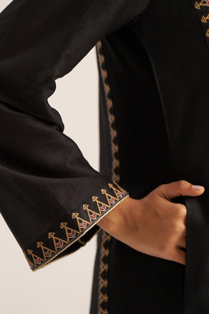 Women's Black Chanderi Banjara Embroidery Co-ord Set