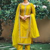 Dhiyona IE Ethnic Motifs Embroidered Straight Kurta & Trouser With Dupatta