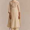 Dhiyona GF Women's Buttercream Embroidered Kurta Set