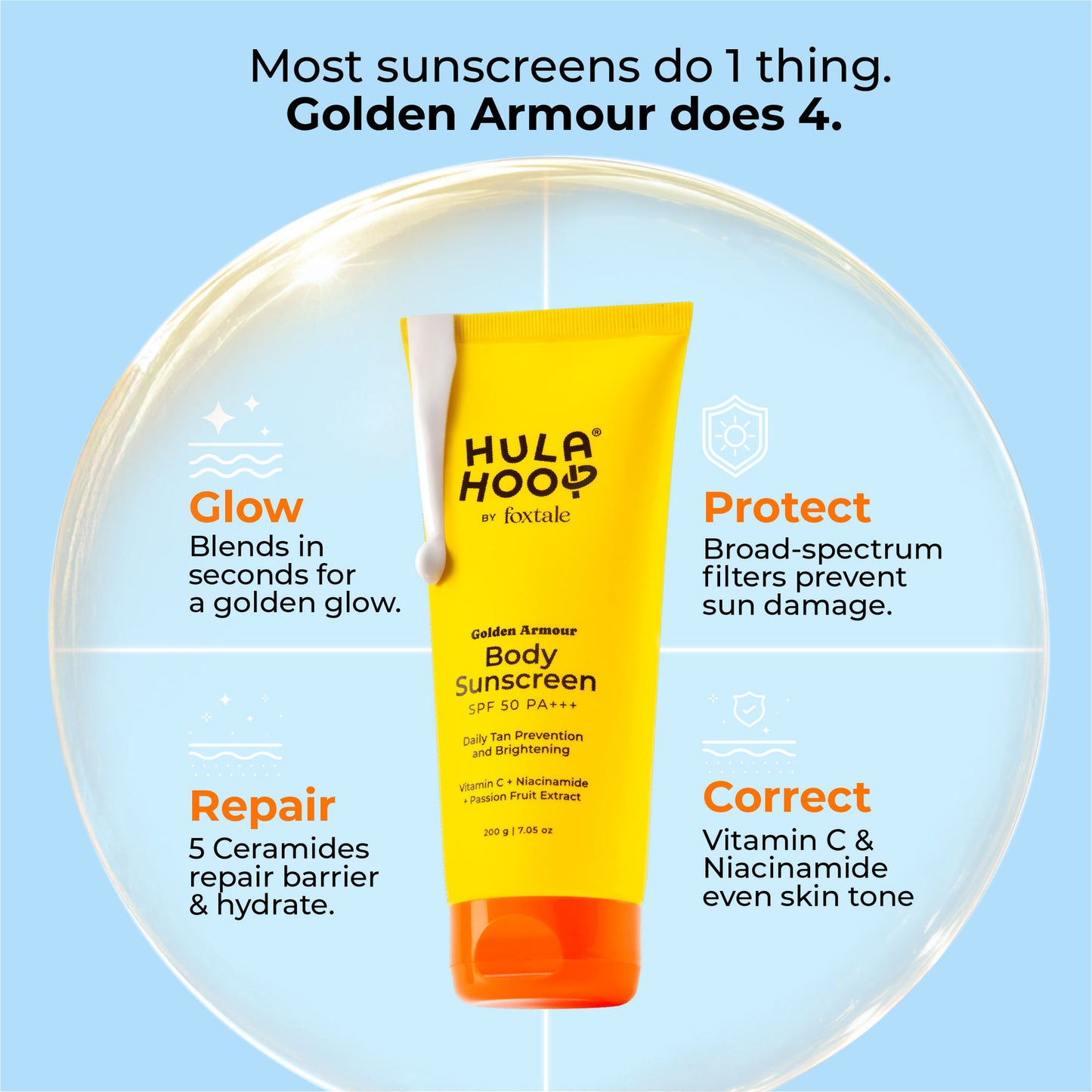 Foxtale Hula Hoop Body Sunscreen SPF 50 PA+++