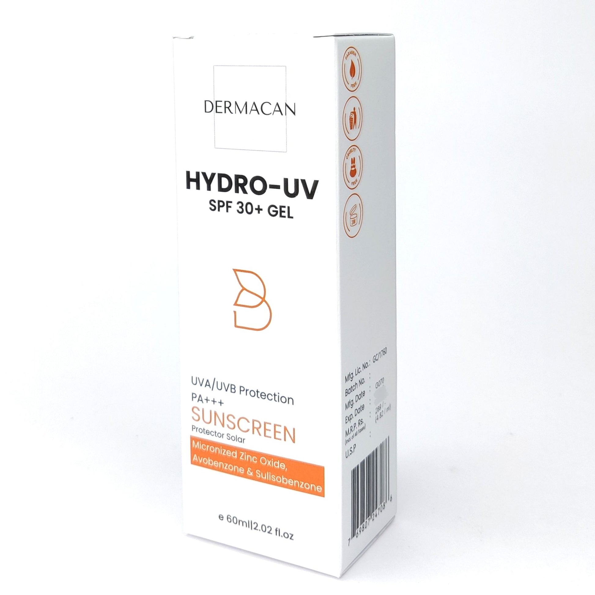 DERMACAN Sunscreen SPF 30+ PA+++ Gel