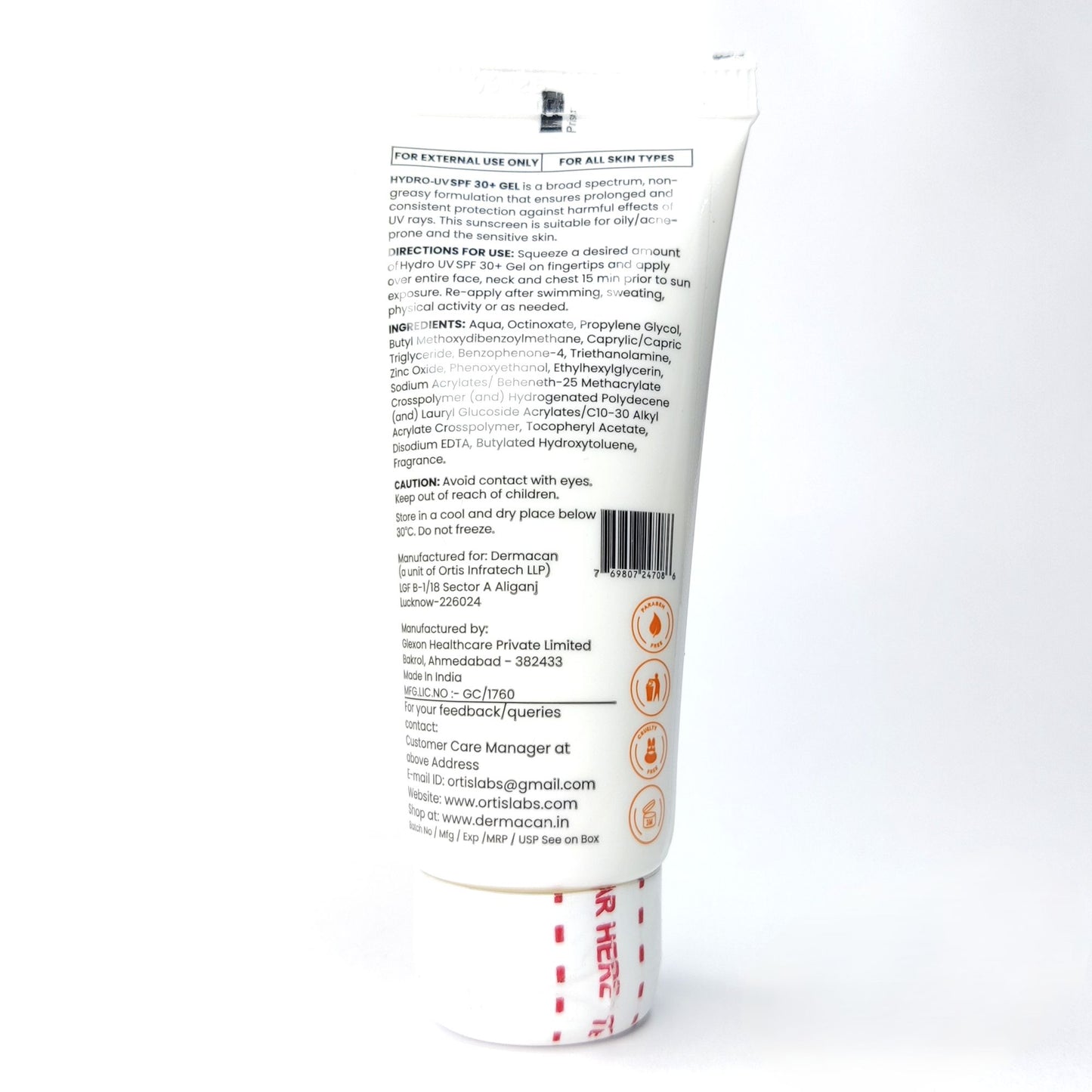 DERMACAN Sunscreen SPF 30+ PA+++ Gel