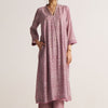 Women's Dusty Lavender Hand Printed Co-ord Set