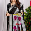 Dhiyona GR Women's Chandramukhi Black Zari Paithani Silk Saree