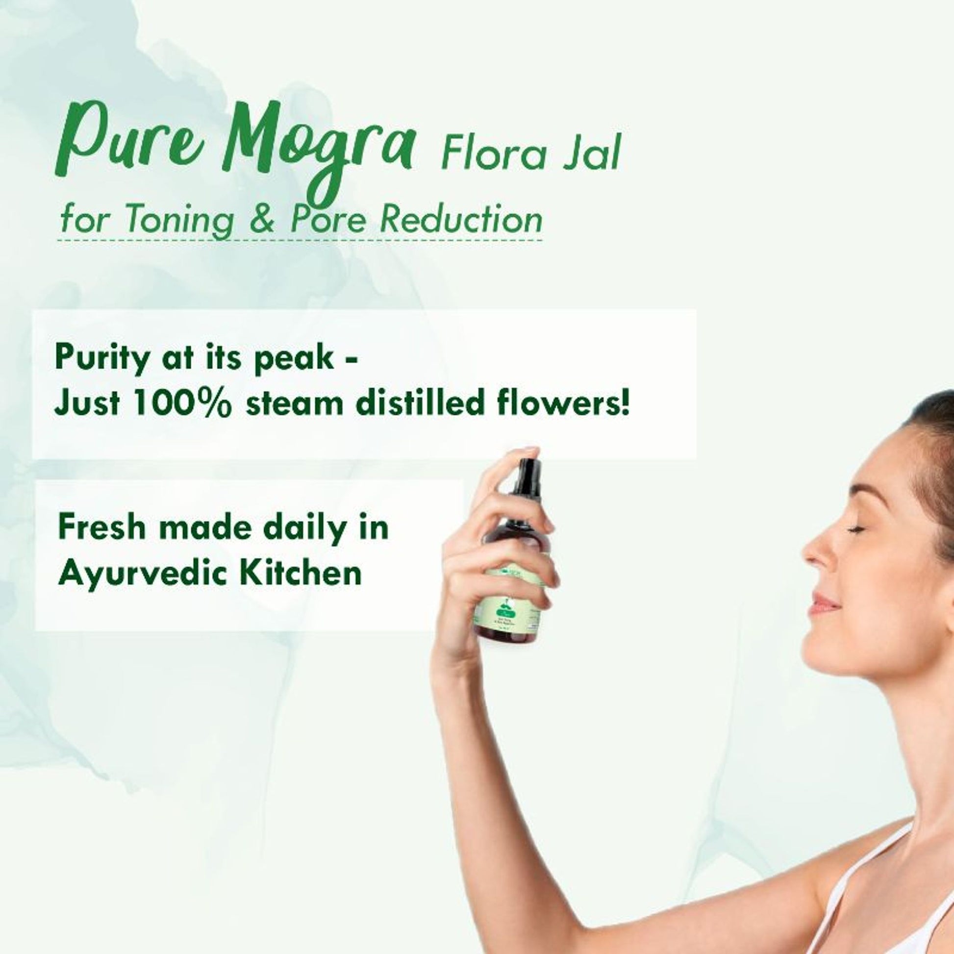 Nat Habit 100% Pure Mogra Jal, Jasmine Water, Toner & Face Mist for Oil Control, Acne & Hydration
