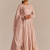 Dhiyona GF Women's Mauve Chalk Mul-Mul Anarkali Kurta Set
