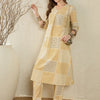 Dhiyona IE Printed V-Neck Pure Cotton Kurta With Trouser
