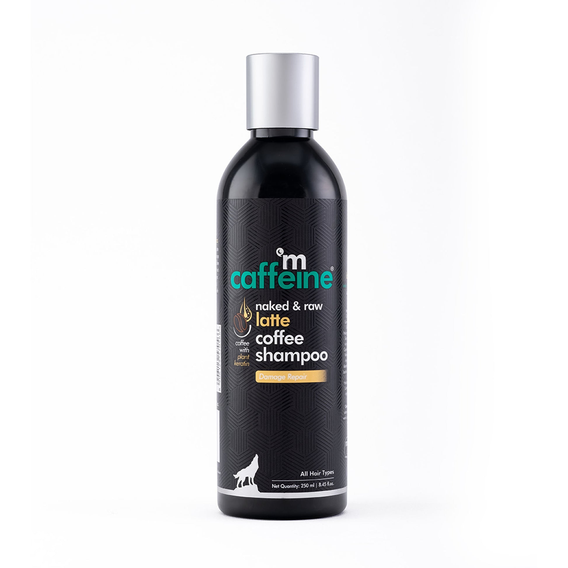 MCaffeine Latte Coffee Shampoo for Damage Repair with Coconut Milk & Keratin