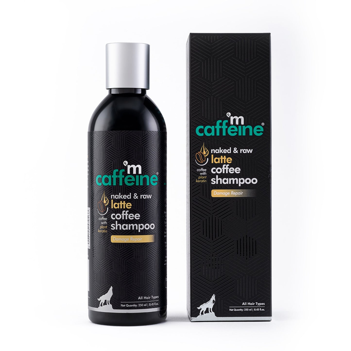 MCaffeine Latte Coffee Shampoo for Damage Repair with Coconut Milk & Keratin