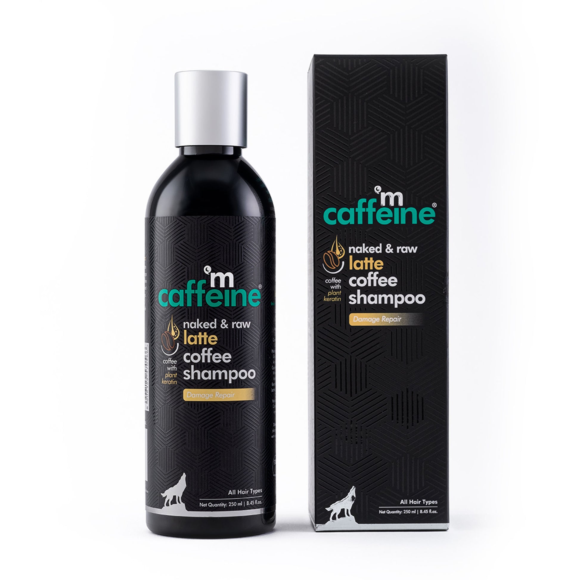 MCaffeine Latte Coffee Shampoo for Damage Repair with Coconut Milk & Keratin
