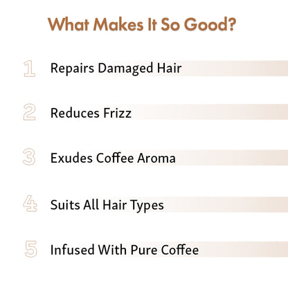 MCaffeine Latte Coffee Shampoo for Damage Repair with Coconut Milk & Keratin