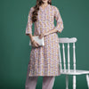 Indyancart IE Floral Printed Pure Cotton Kurta with Trousers