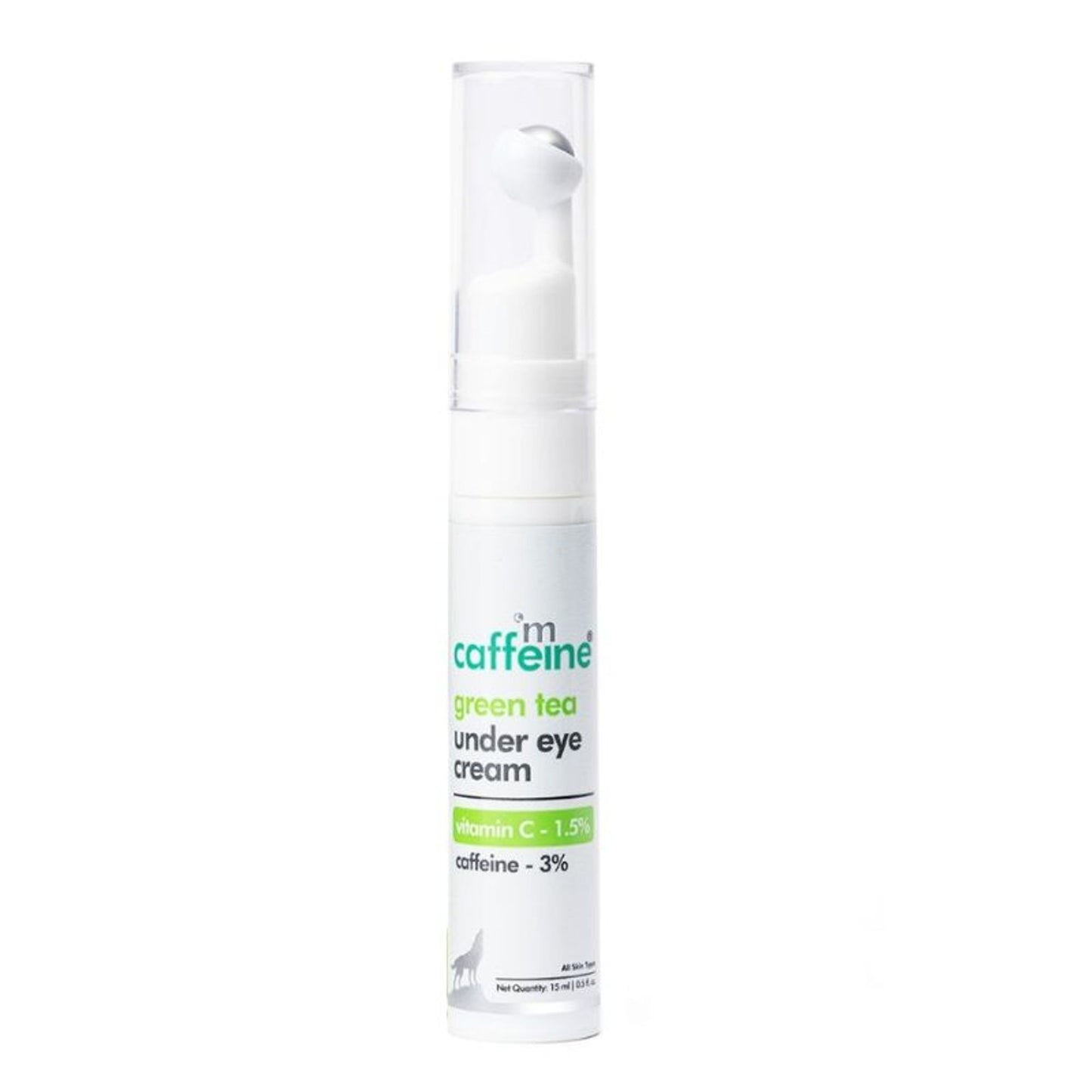MCaffeine Vitamin C Green Tea Under Eye Cream with 3% Caffeine to Reduce Fine Lines & Dark Circles