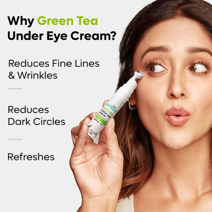MCaffeine Vitamin C Green Tea Under Eye Cream with 3% Caffeine to Reduce Fine Lines & Dark Circles