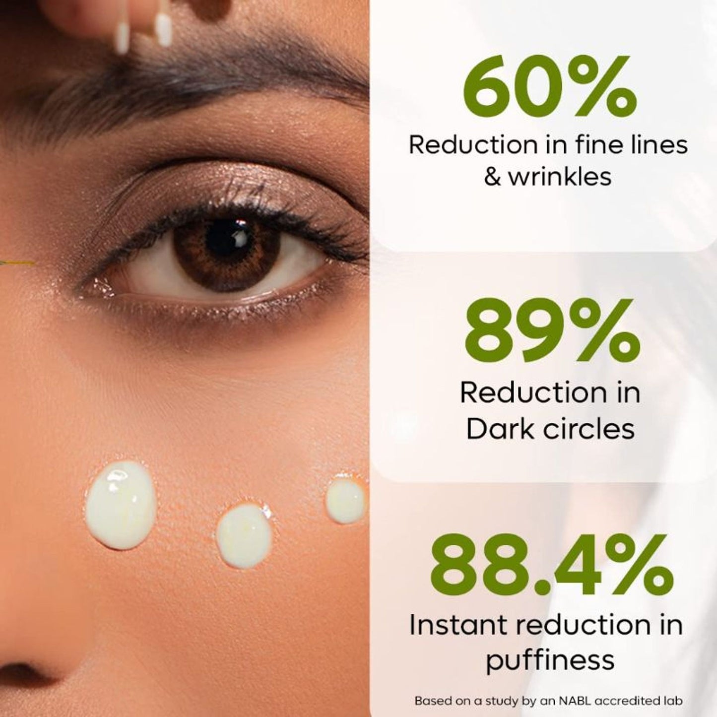 MCaffeine Vitamin C Green Tea Under Eye Cream with 3% Caffeine to Reduce Fine Lines & Dark Circles