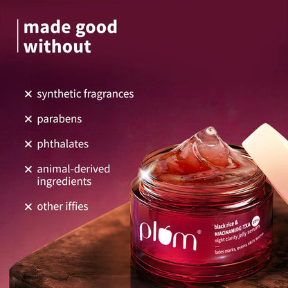 Plum Goodness Black Rice & 10% Niacinamide-TXA Night Clarity Jelly Serum