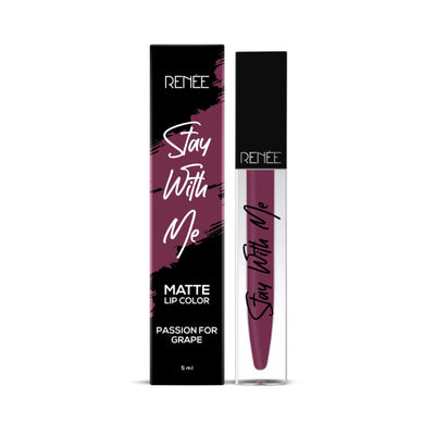 Renee Cosmetics Stay With Me Matte Lip Color - Passion For Grape