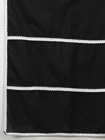 Women Black Ethnic Motifs Printed Kurta with Trousers & Dupatta