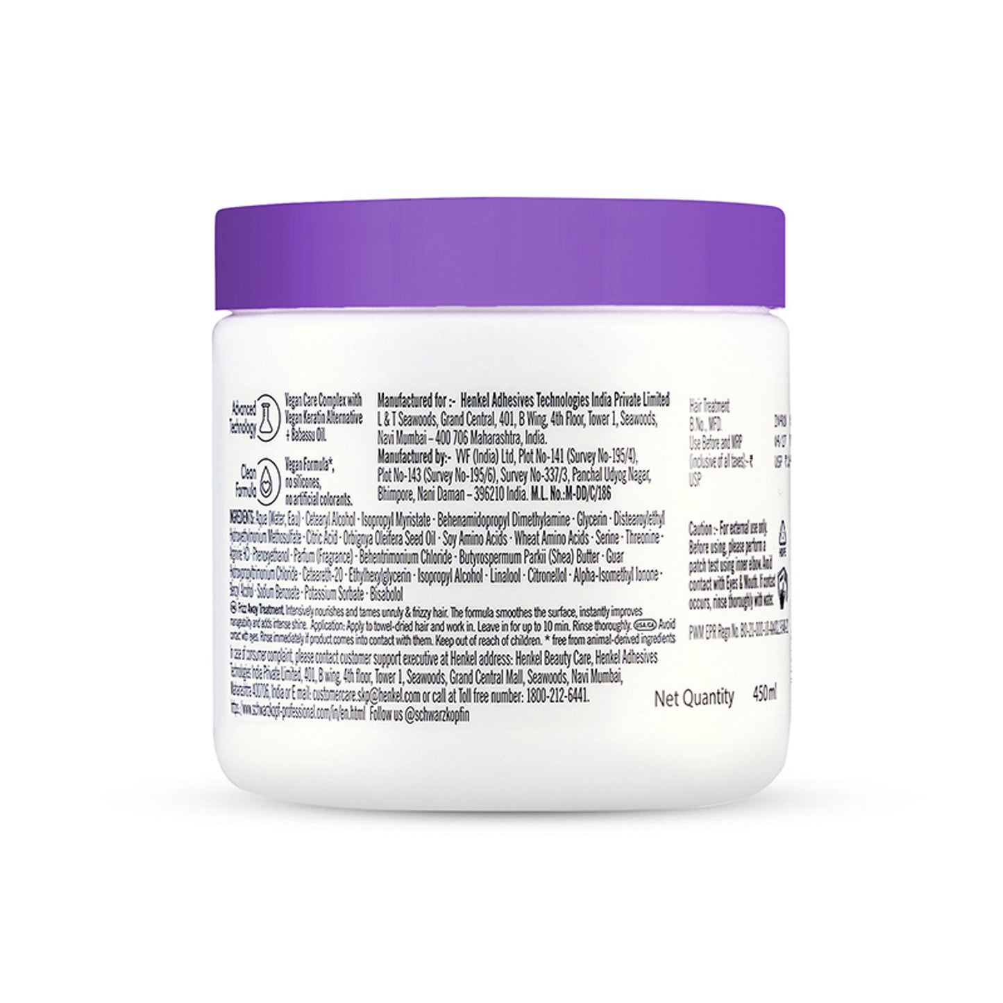 Schwarzkopf Professional Bonacure Frizz Away Treatment With Babassu Oil